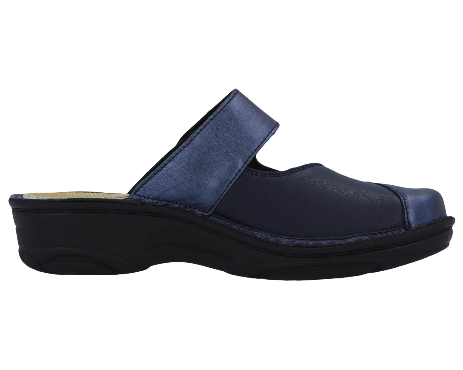 HELIANE Blue Leather/ Stretch