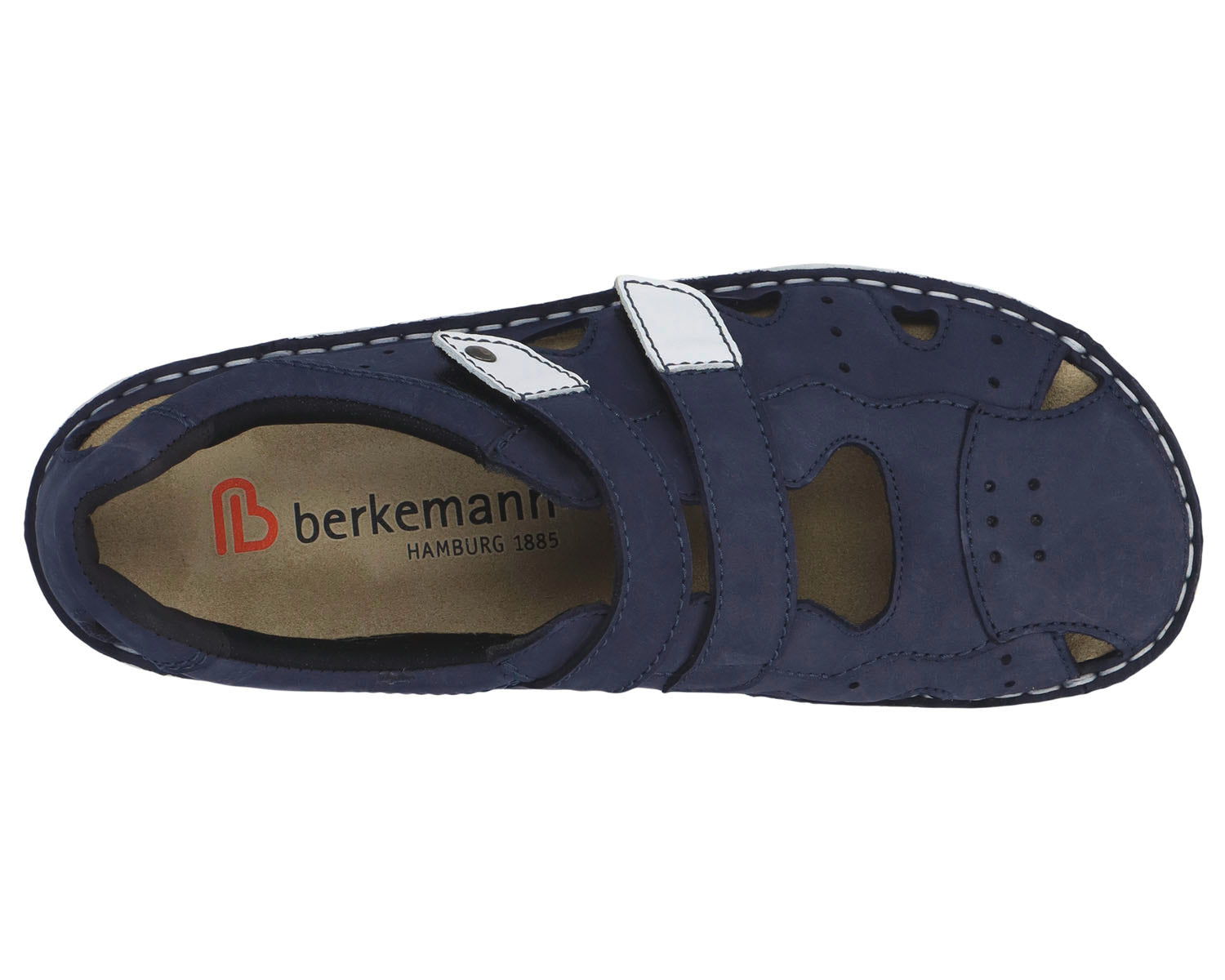 LARENA Blue Nubuck Leather