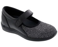 MAGNOLIA Black Leather/ Lurex Stretch