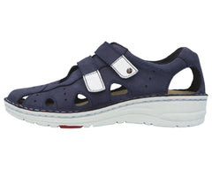 LARENA Blue Nubuck Leather