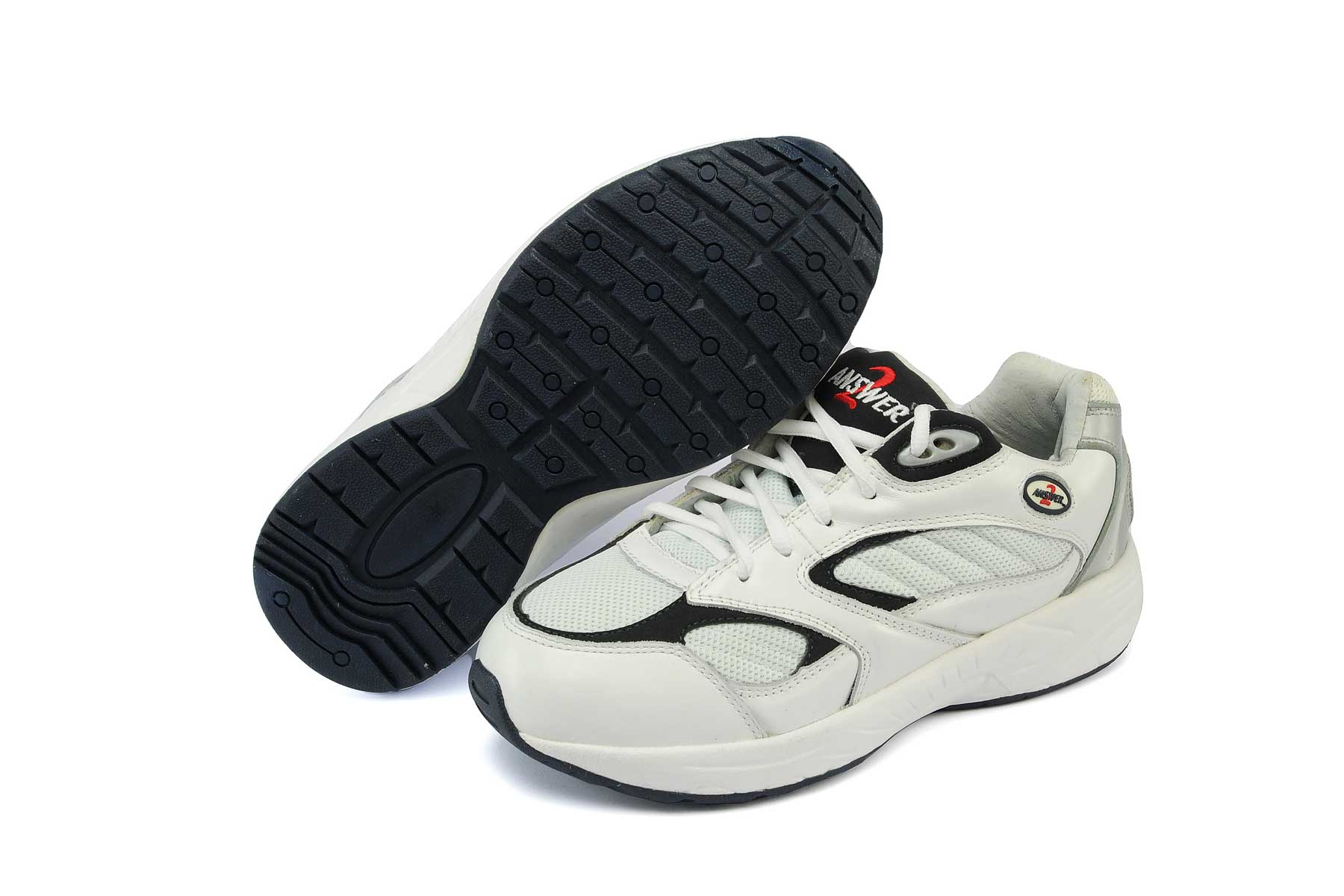 554 - Answer2 Men's Athletic Walking Shoes White/Navy