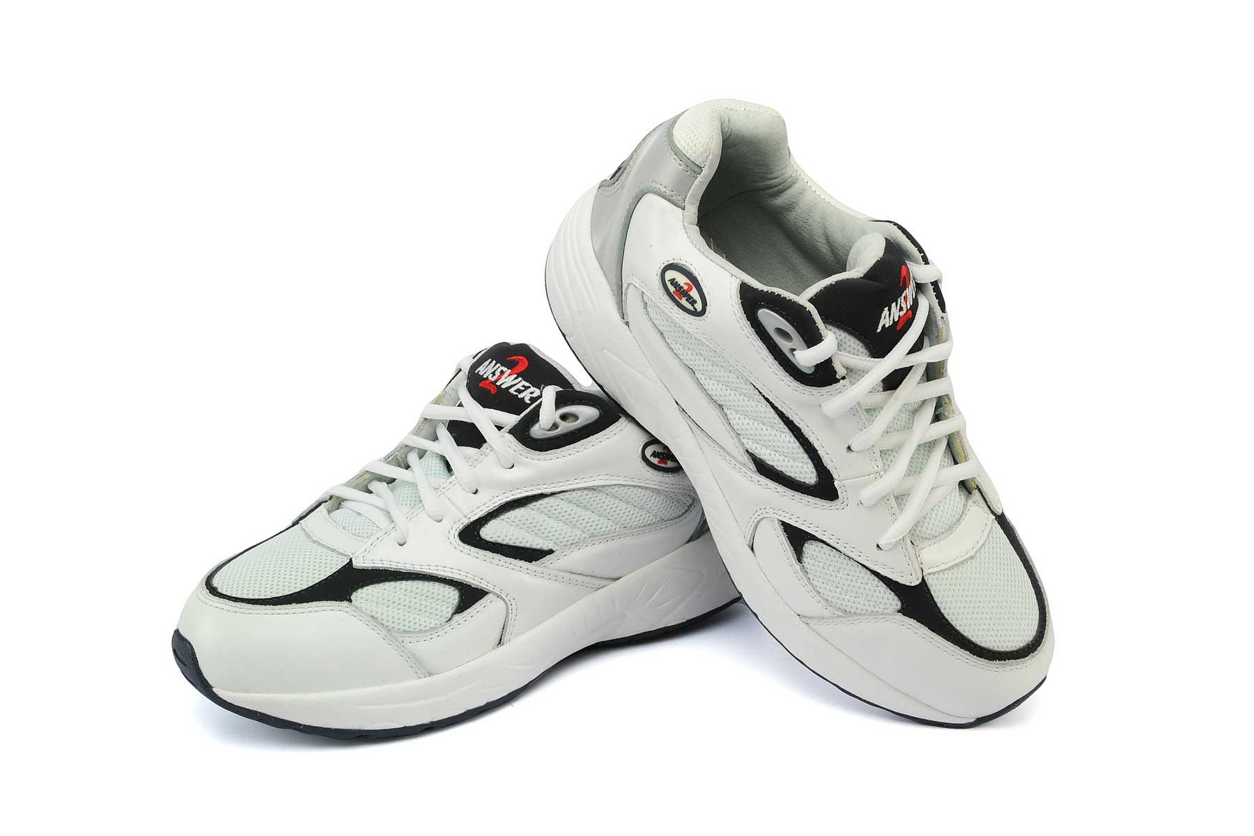554 - Answer2 Men's Athletic Walking Shoes White/Navy