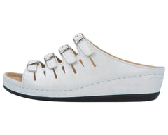 HASSEL Silver White Perlato Leather
