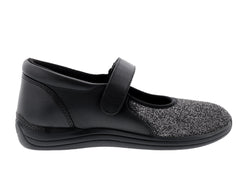 MAGNOLIA Black Leather/ Lurex Stretch