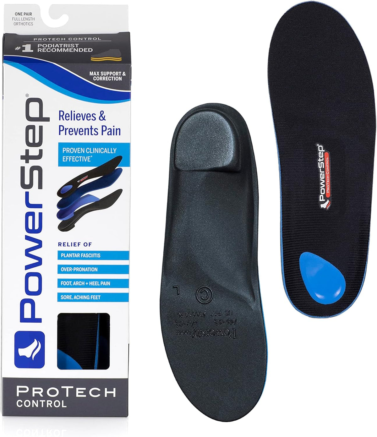 Powerstep Protech Control Orthotic Insoles