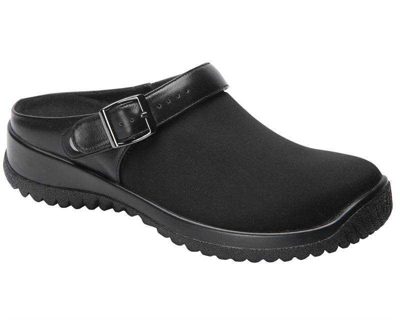 SAVANNAH Black Leather / Black Stretch