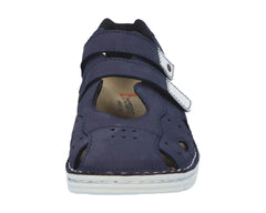LARENA Blue Nubuck Leather