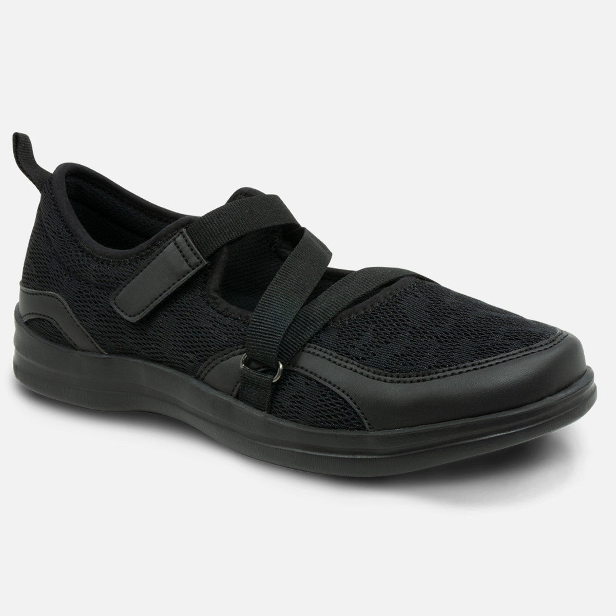 Women's Orthopedic Mesh Mary Jane Casual Shoe - Black