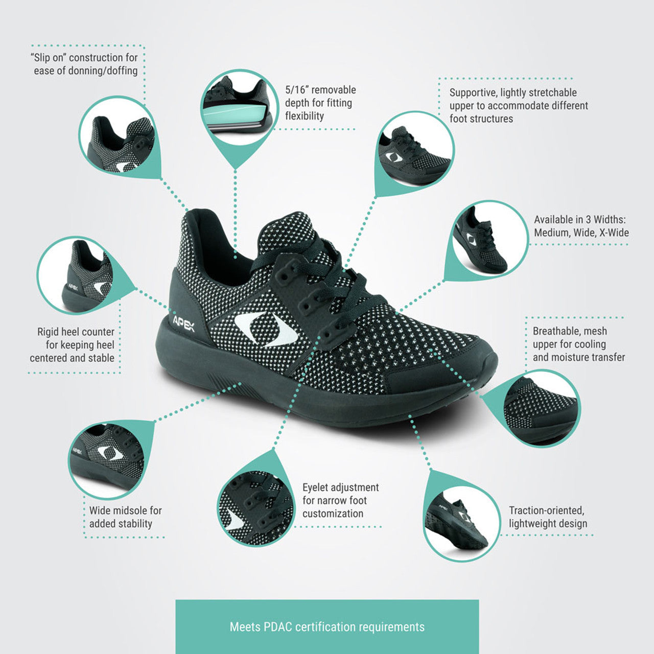 Men's Performance Athletic Sneaker - Black