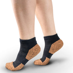 Non-Binding Copper Cloud Diabetic Socks - No Show Unisex Black (3 pk)