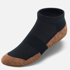 Non-Binding Copper Cloud Diabetic Socks - No Show Unisex Black (3 pk)