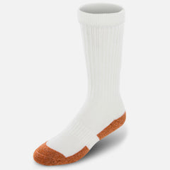 Non-Binding Copper Cloud Diabetic Socks - Crew Length Unisex  White (3 pk)