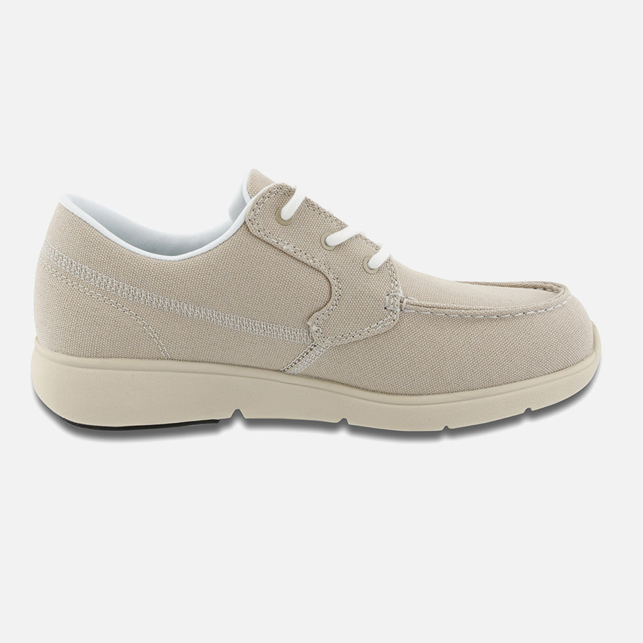 Women's Moc Toe Canvas Loafer - Tan