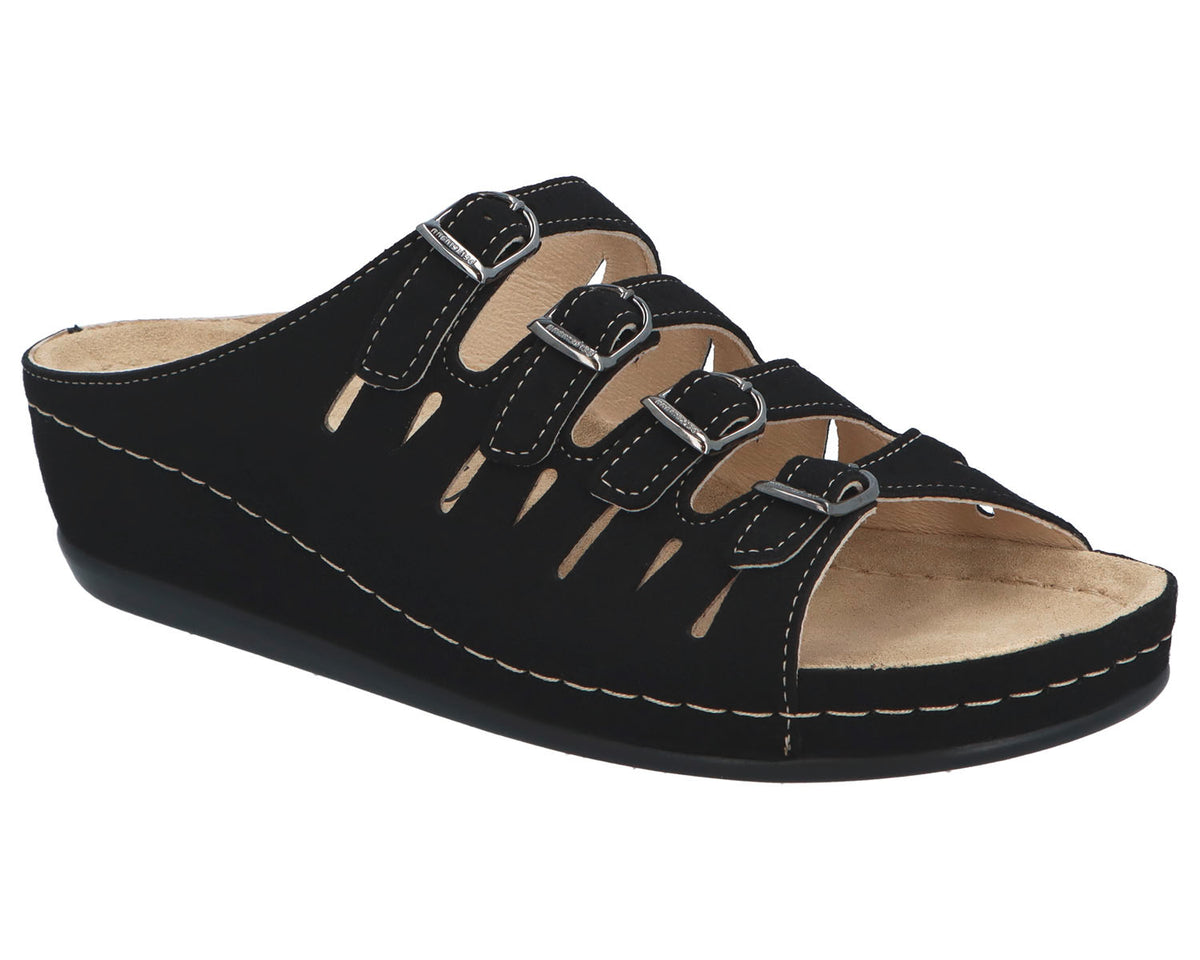 HASSEL Black Micro Nubuck Leather