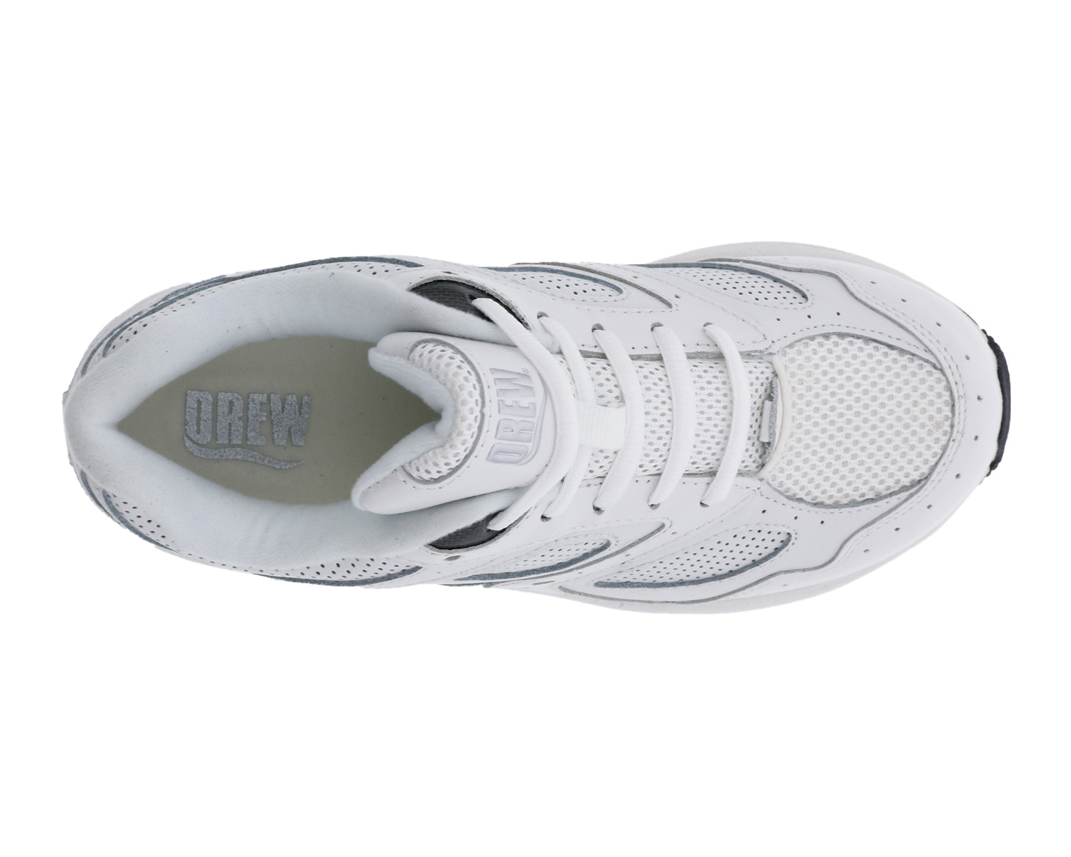 FLARE White Leather Perf/White Mesh