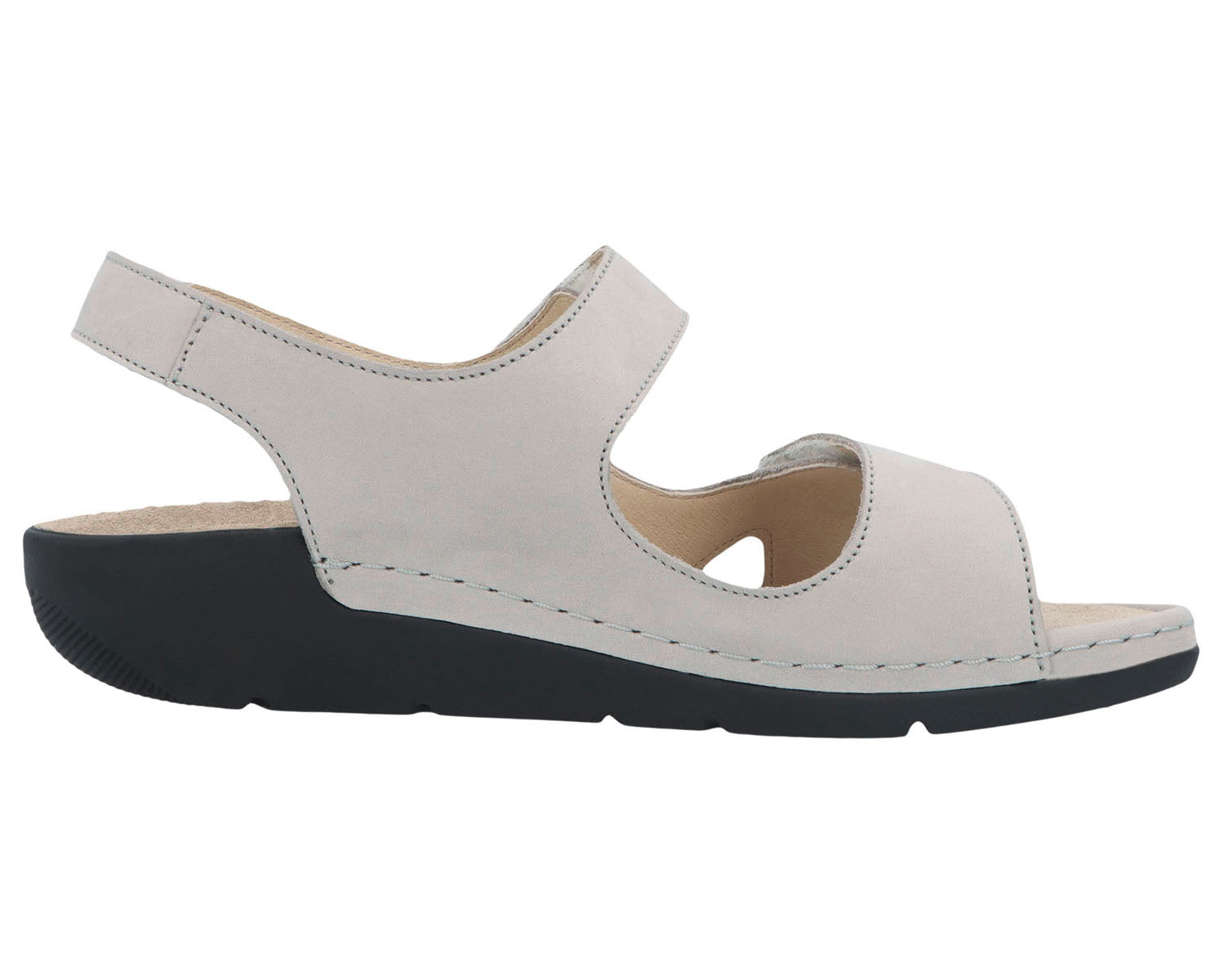 LEONA Grey Nubuck Leather