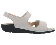 LEONA Grey Nubuck Leather