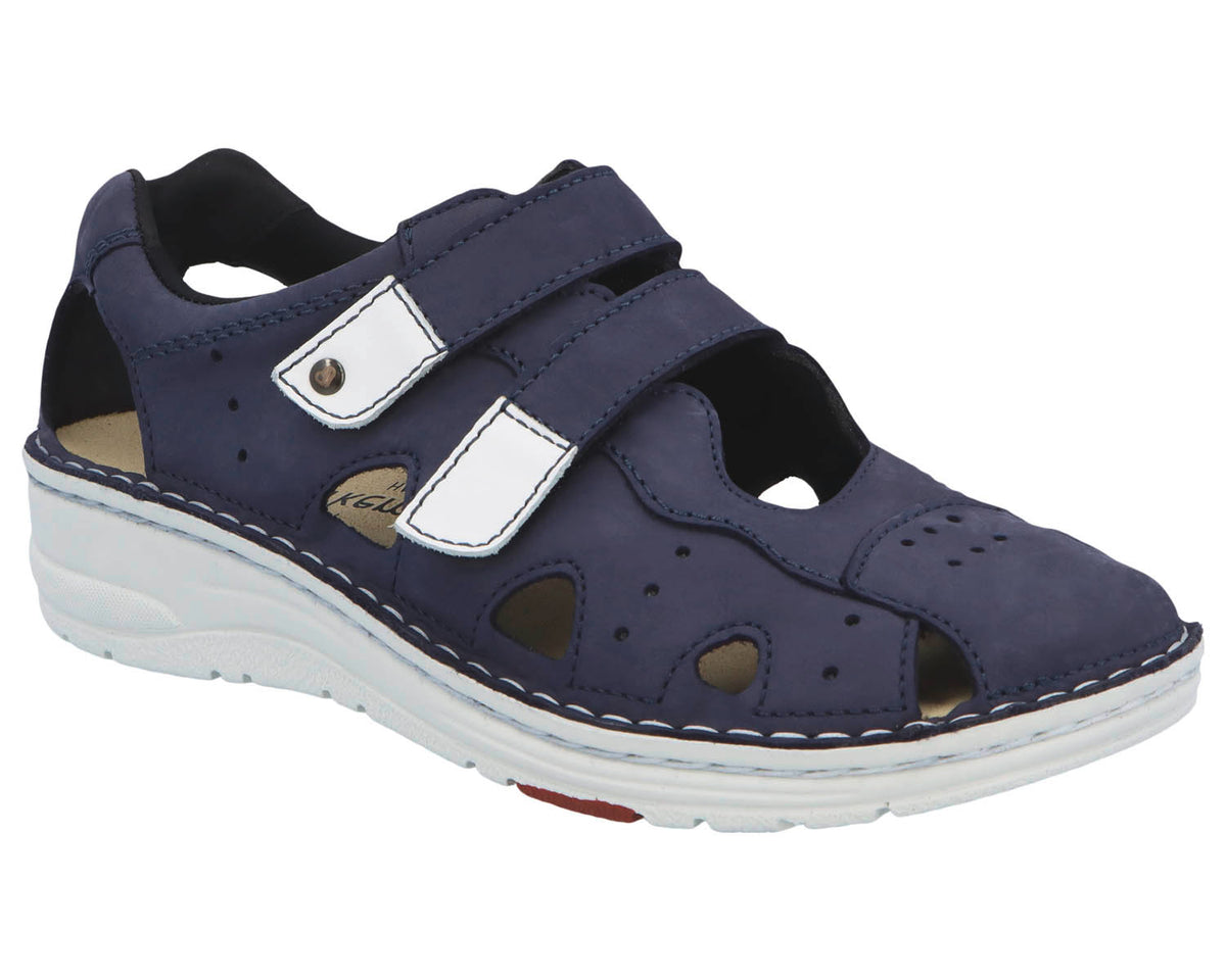 LARENA Blue Nubuck Leather