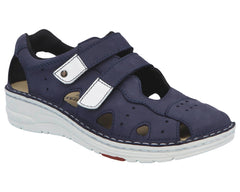 LARENA Blue Nubuck Leather