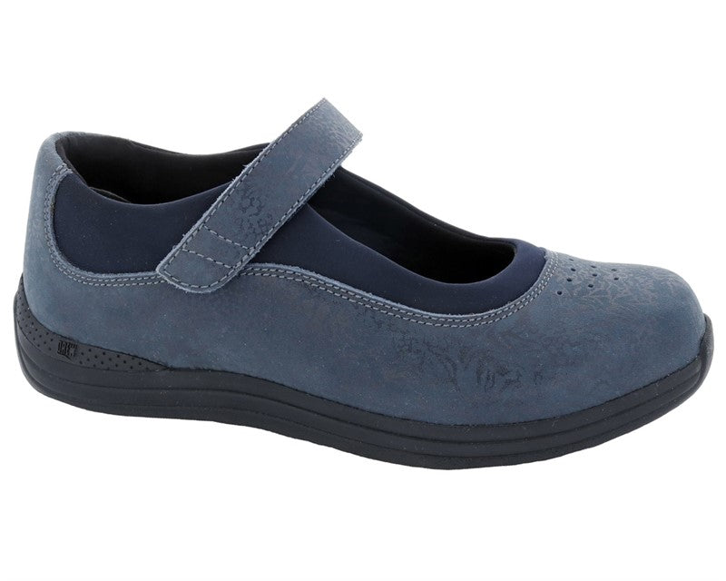ROSE Navy Metallic Foil Leather