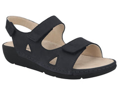 LEONA Black Nubuck Leather