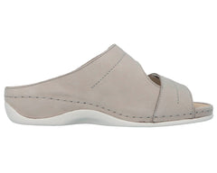 DARIA Light Grey Nubuck Leather