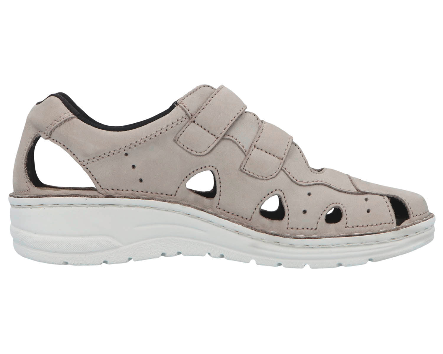 LARENA Gray Nubuck Leather