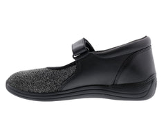 MAGNOLIA Black Leather/ Lurex Stretch